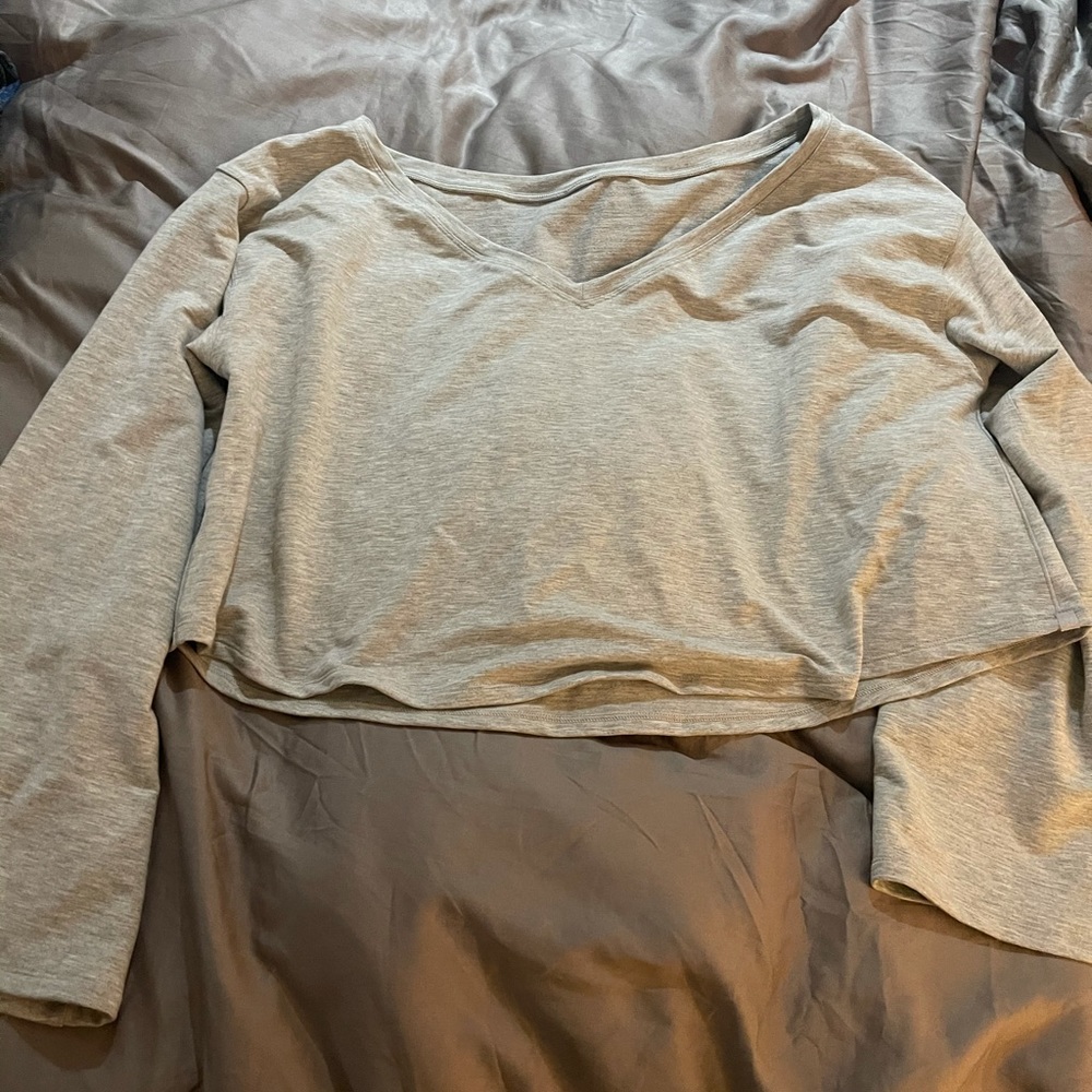 Lulu lemon cropped bell sleeve top
